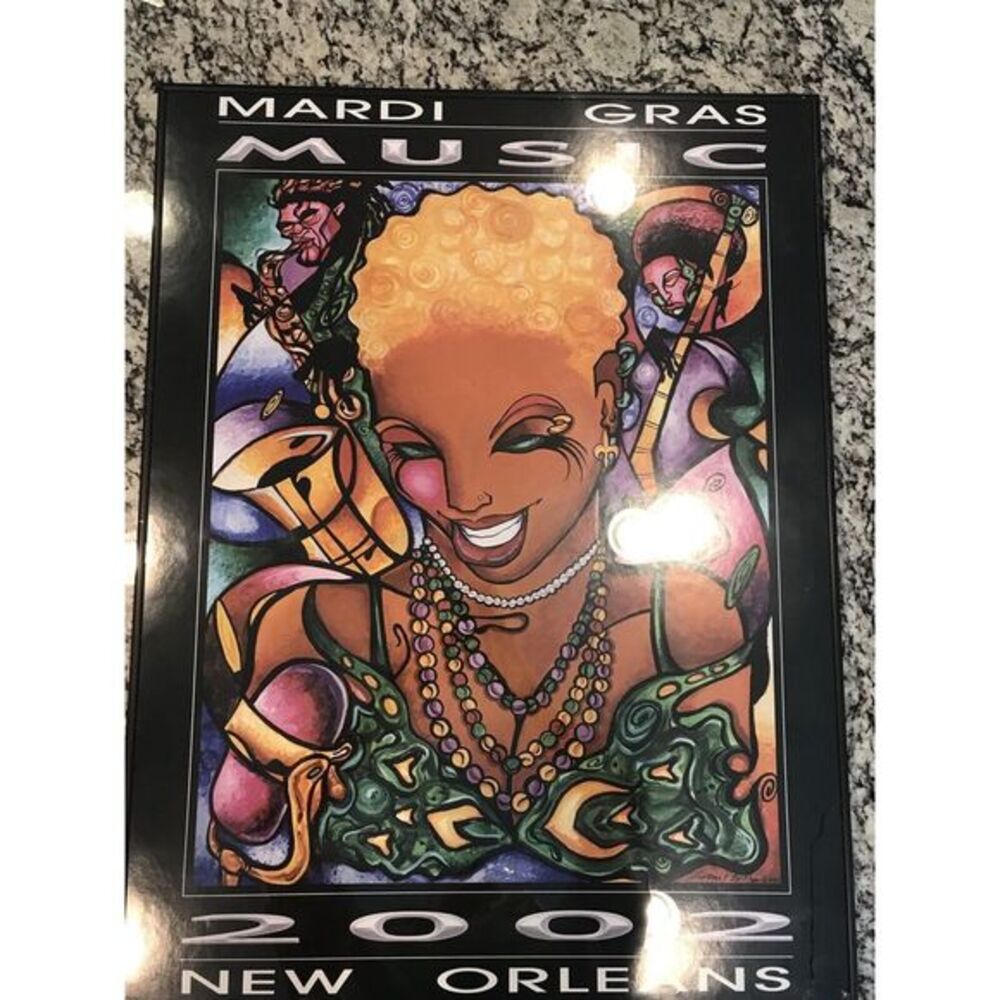 Lionel Milton 2001 Framed Print. Mardi Gras Music New Orleans 2002 Jazz